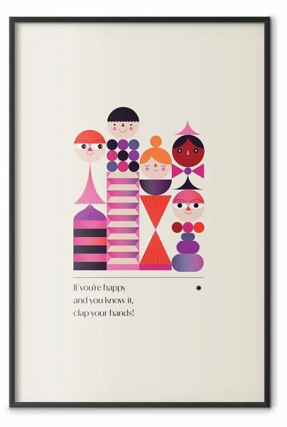 Poster: Clap your hands - figure geometriche in colori vivaci