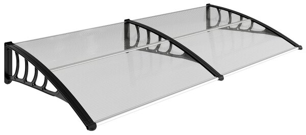 Outsunny Tettoia Moderna in Policarbonato, Alluminio e PP per Balconi, Finestre e Porte, 200x96x27 cm|Aosom