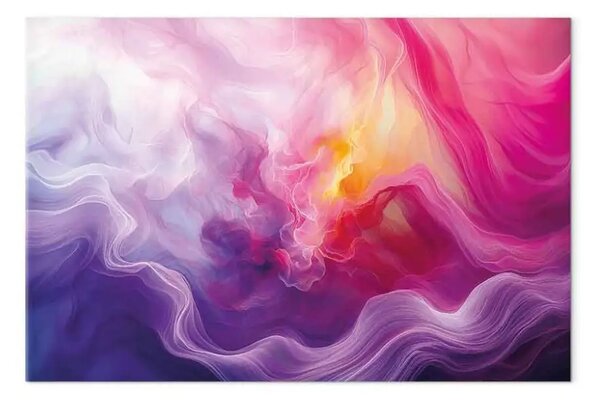 Quadro su tela Danza cosmica - energia vorticosa in tonalità pastello