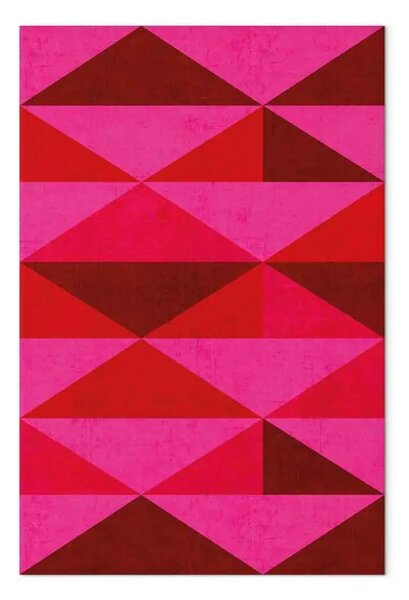 Quadro contemporaneo Geometria del rosa - triangoli nei toni del rosso