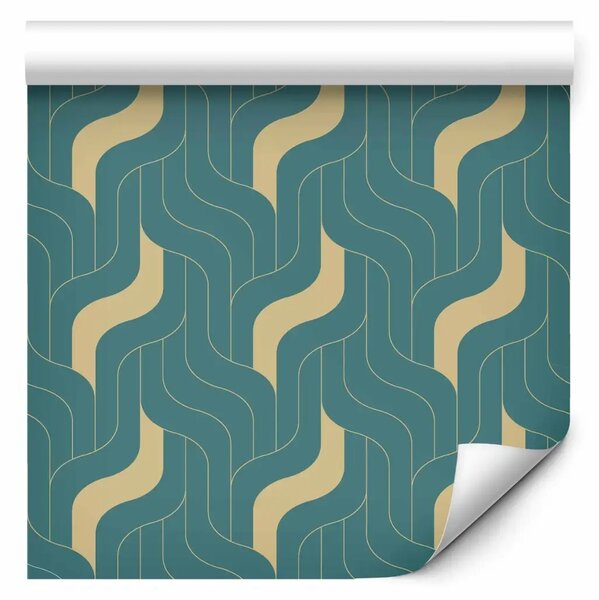 Tappezzerie Linee ritmiche - motivo elegante con forme geometriche