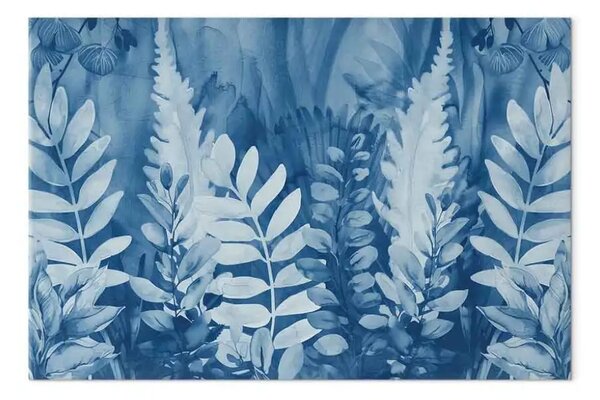 Quadro su tela Riflessi forestali - silhouette sottili della natura in colori sobri