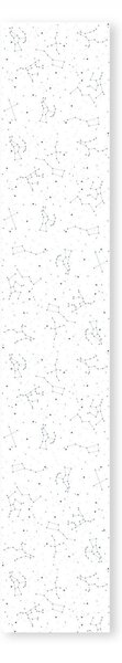 Cosmos Carta da parati 280x50cm, Colori disponibili - Blu bianco, Carta da parati - Carta da parati