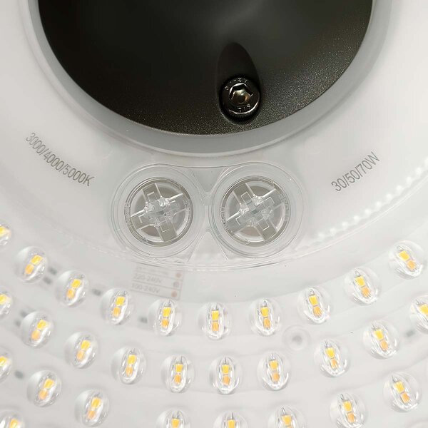 Lampione LED Circolare Nero 30W 50W 70W IP65 CCT Bianco Variabile Colore Bianco Variabile CCT