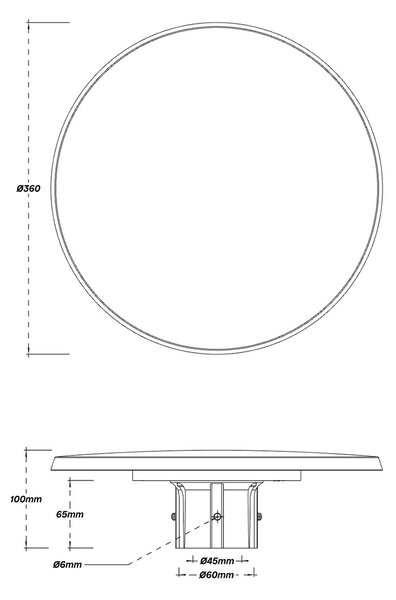 Lampione LED Circolare Nero 30W 50W 70W IP65 CCT Bianco Variabile Colore Bianco Variabile CCT