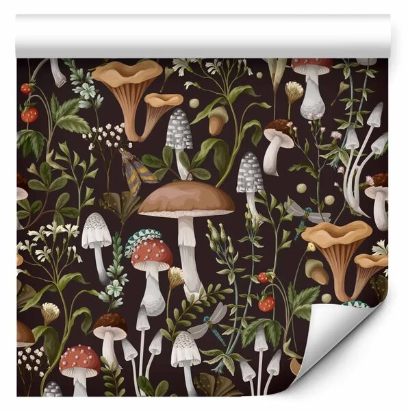 Tappezzerie Funghi forestali - amanite, porcini e piante forestali