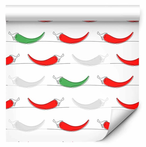 Tappezzerie In stile italiano - composizione di peperoncini colorati