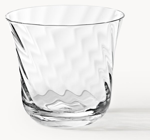 Set di 4 bicchieri in vetro soffiato Swirl