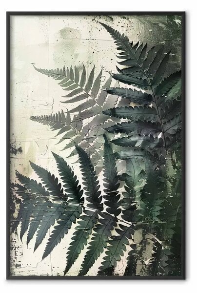 Poster: Felce - gioco di trame e ombre sotto forma di foglie naturali