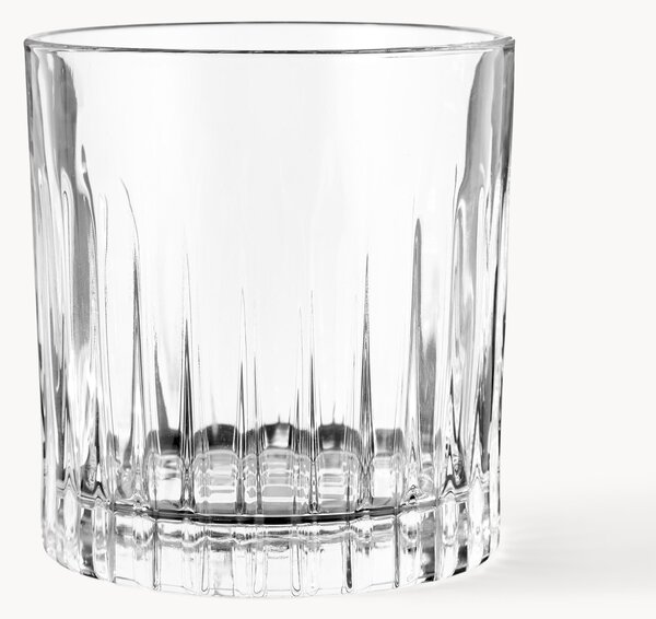 Set di 6 bicchieri da whisky in cristallo con motivo in rilievo Timeless