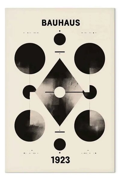 Quadro contemporaneo Ispirato Bauhaus - cerchi e diamante in stile moderno