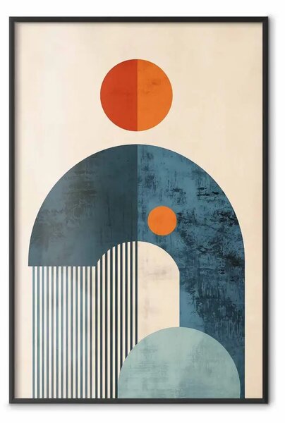 Poster: Ispirato Bauhaus - forme minimaliste in armoniosa palette di colori
