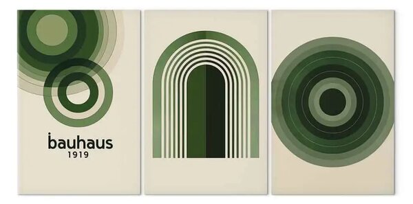 Quadro contemporaneo Ispirato Bauhaus - disposizioni simmetriche di cerchi e archi in stile moderno