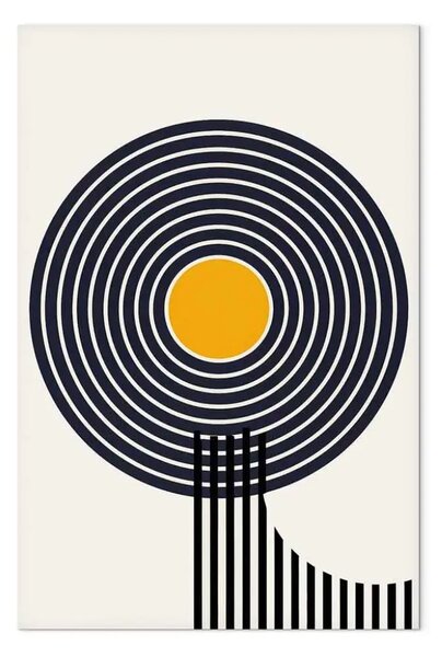 Quadro Ispirato Bauhaus - forma astratta con forme e colori contrastanti
