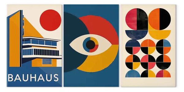 Quadro contemporaneo Ispirato Bauhaus - architettura modernista, occhio astratto e forme geometriche