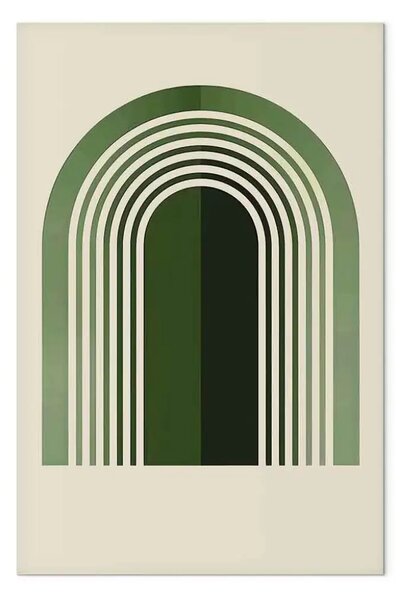 Quadro su tela Ispirato Bauhaus - archi minimalisti in palette di colori sfumati