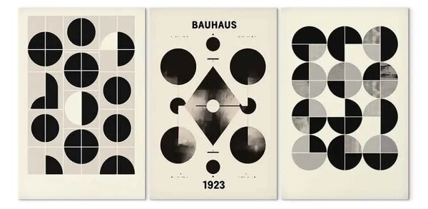 Quadro Ispirato Bauhaus - composizioni astratte con cerchi e quadrati