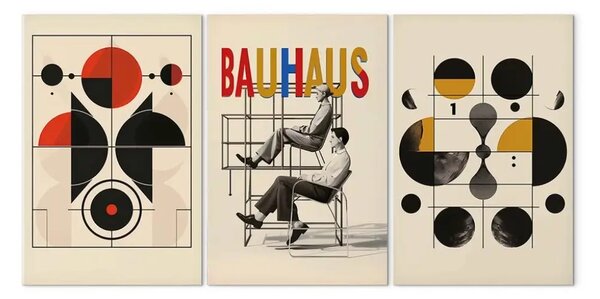 Quadro su tela Ispirato Bauhaus - forme geometriche, figure e forme in stile modernista