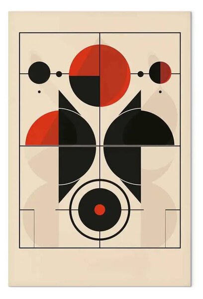 Quadro Ispirato Bauhaus - figure e linee in una forma astratta e moderna