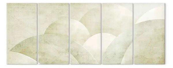 Quadro moderno Armonia delle forme - semicerchi geometrici in tonalità tenui