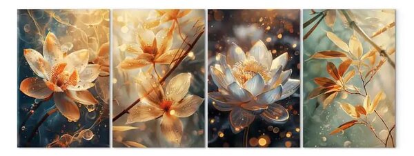 Quadro moderno Fiori magici - piante piene di energia positiva in stile Zen