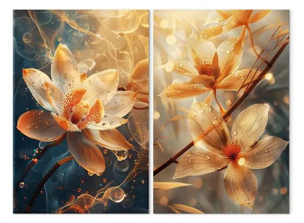 Quadro moderno Fiori magici Zen - bellissime piante con energia positiva