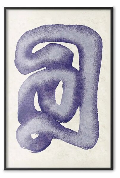 Poster: Spirale blu - astrazione con forme ondulate e fluide
