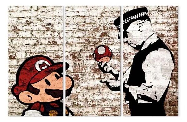 Quadro moderno Mario Bros: Muro strappato
