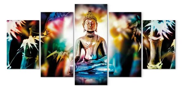 Quadro contemporaneo Tempo de Buddha (5 pezzi) largo seconda variante