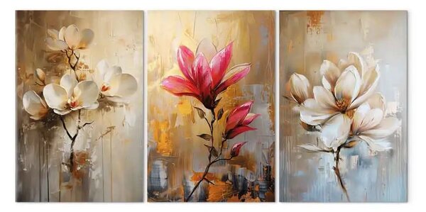 Quadro contemporaneo Orchidee in stile Zen - fiori con pennellate sottili