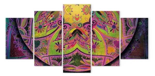Quadro su tela Mandala: Potenza rosa