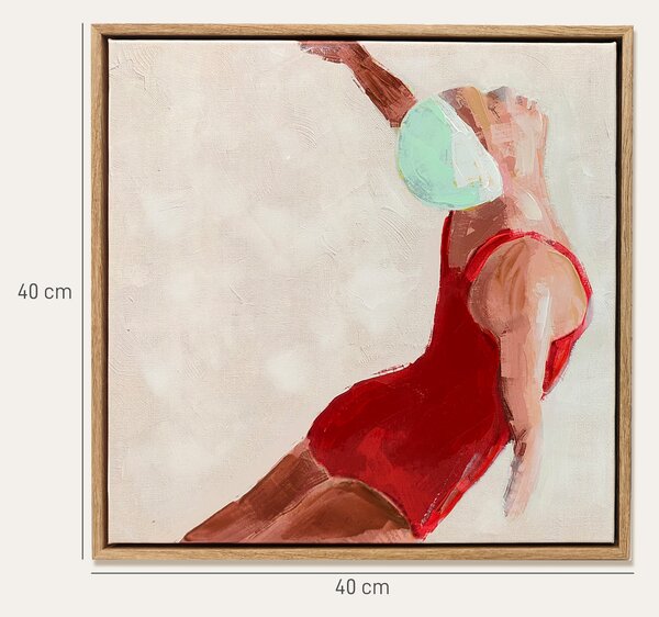HOMCOM Set di 2 Quadri su Tela Moderni, Stampa Artistica da Parete con Ganci Inclusi, 40x40 cm | Aosom Italy