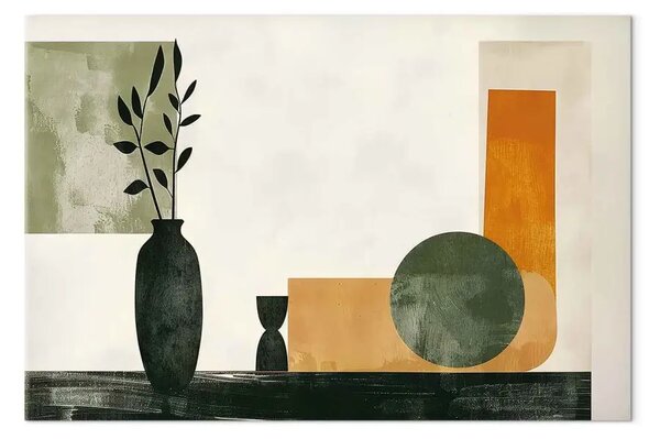 Quadro moderno Natura morta moderna - vaso minimalista e forme geometriche
