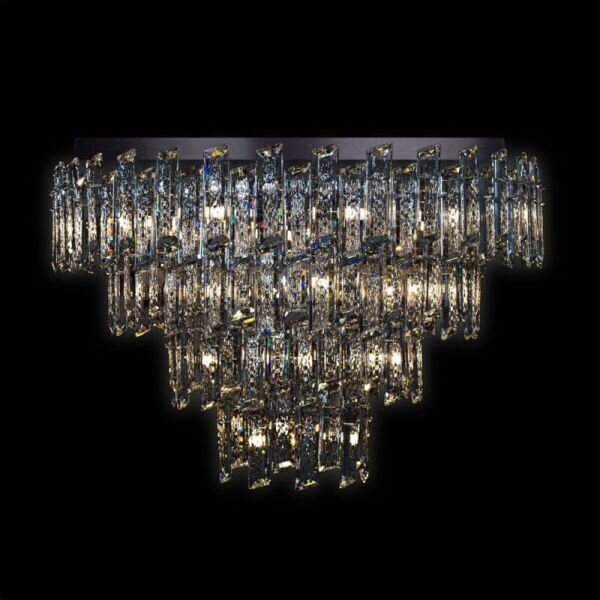 Arcadia flush lampadario a soffitto 4 ripiani 3/6/9/12l luci cromo