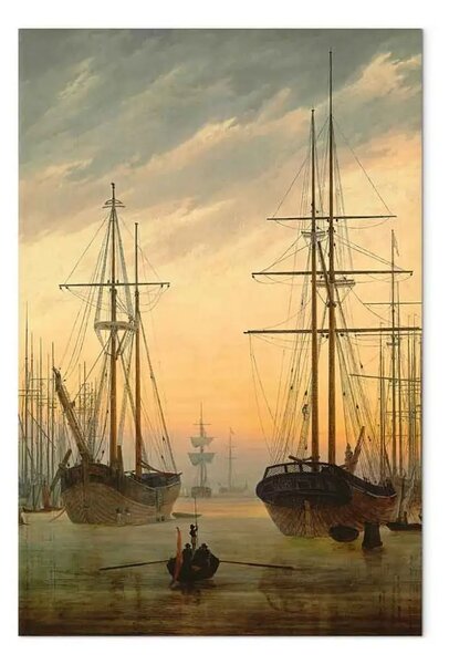 Quadro famoso Caspar David Friedrich - Veduta di un porto