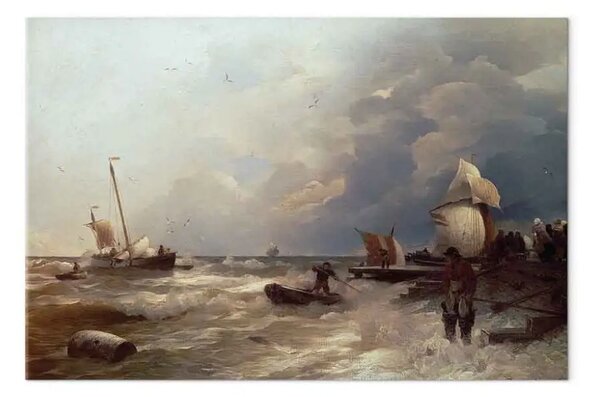 Quadro famoso Andreas Achenbach - Mari turbolenti