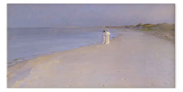 Quadro famoso Peder Severin Kroyer - Serata estiva a South Beach, Skagen