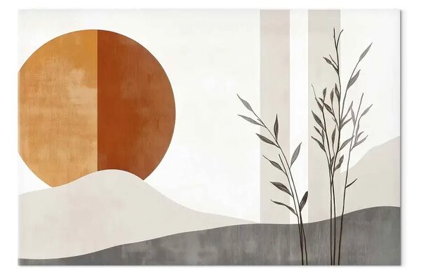 Quadro Armonia dell'Oriente - tramonto sul mare in stile minimalista