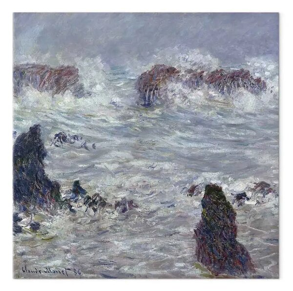 Quadro famoso Claude Monet - Tempesta, al largo della costa di Belle-Ile