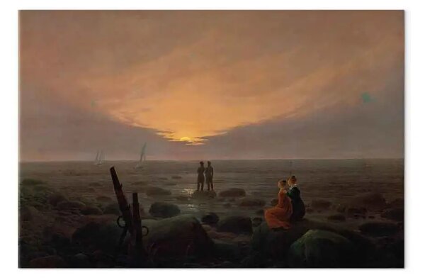 Riproduzione quadro Caspar David Friedrich - Luna che sorge sul mare