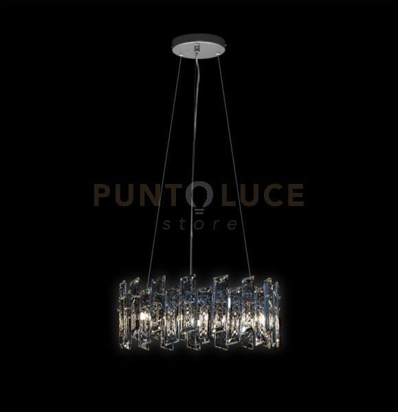 Arcadia sospensione 6 luci, cromo, 6 lampadine x g9 (escluse), ø 42