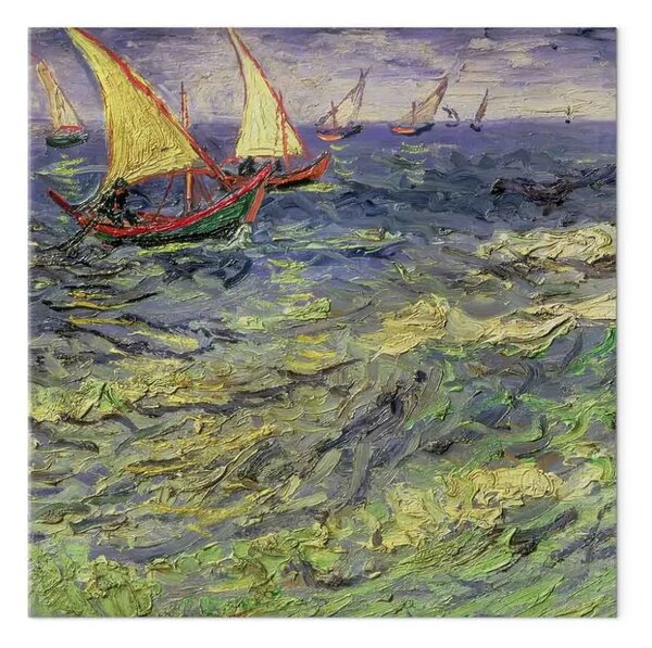 Riproduzione quadro Vincent Van Gogh - Paesaggio marino a Saintes-Maries (Vista sul Mediterraneo)