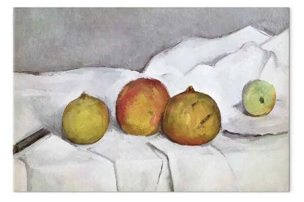 Quadro famoso Paul Cézanne - Frutta su un panno