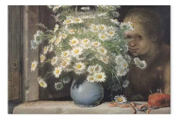 Riproduzione Jean-François Millet - Il bouquet di Margueritas