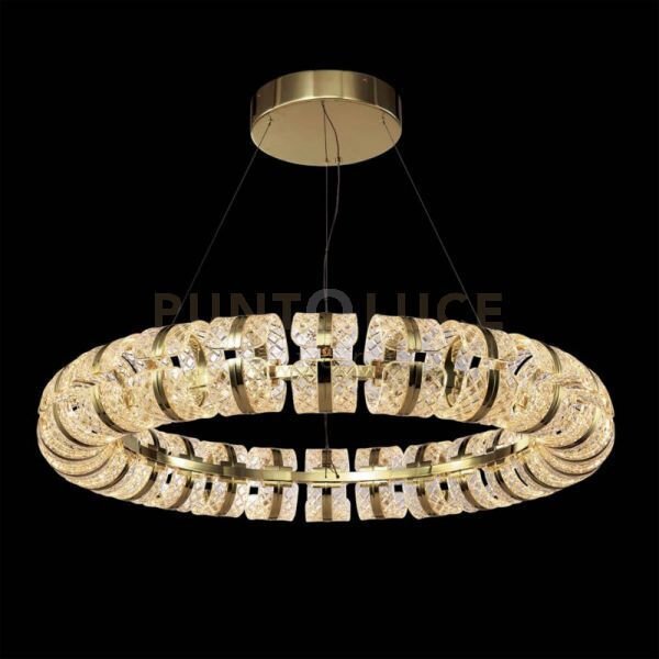 Lampadario grande retro' a strato singolo, acrilico trasparente + h