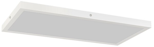HOMCOM Set 2 Plafoniere LED Sottili e Minimal con Colore Regolabile, in Acciaio e Plastica, 60x30x3.7 cm, Bianco | Aosom Italy