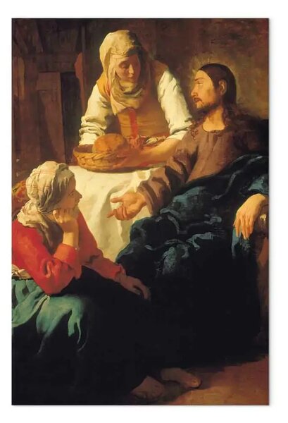 Quadro famoso Jan Vermeer - Cristo in casa di Marta e Maria