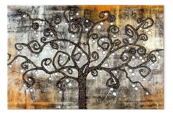 Quadro moderno Sfocato - Albero astratto in toni di marrone