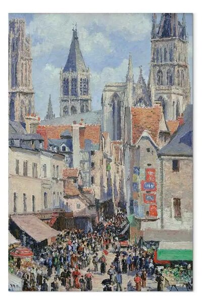 Riproduzione Camille Pissarro - Die Rue de l'Epicérie in Rouen
