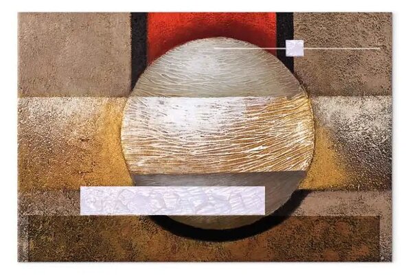 Quadro su tela Fantasia in bronzo - Astrazione con sfera e bagliore
